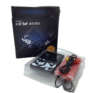 SUPCASE Mini Game Console 3”LED large Screen Sup Portable Black NEW NIB‎
